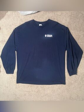 Indiana University 🔱 Navy Long-Sleeve Crewneck Shirt ✨🤗